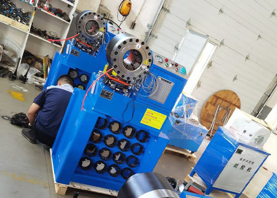 Rubber High Pressure Oil Hose Crimping Machine Machinery Repair Workshop
